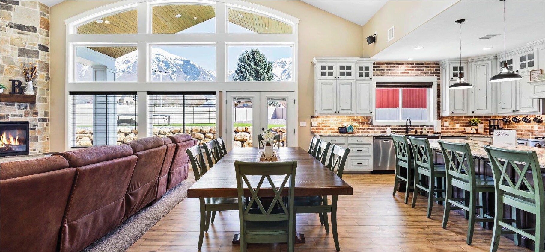 Professionally photographed open-concept Utah home interior